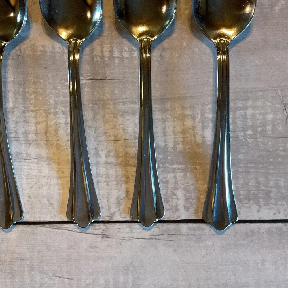 Oneida KIMBRA Stainless Flatware Oval Place Soup Spoons Set Of 6 USA Lot #2